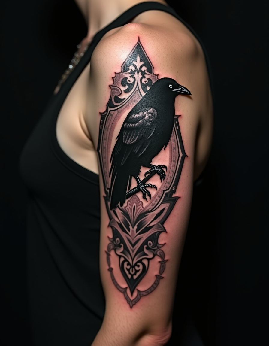 Hand-drawn tattoo flash designs displayed in frames